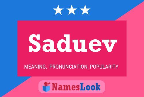 Постер имени Saduev