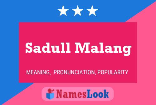 Постер имени Sadull Malang