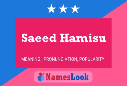 Постер имени Saeed Hamisu