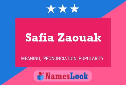 Постер имени Safia Zaouak