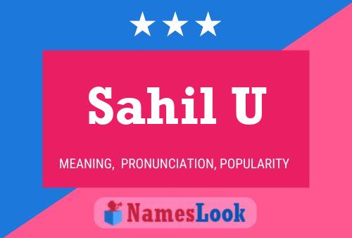 Постер имени Sahil U