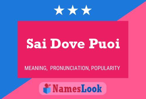 Постер имени Sai Dove Puoi