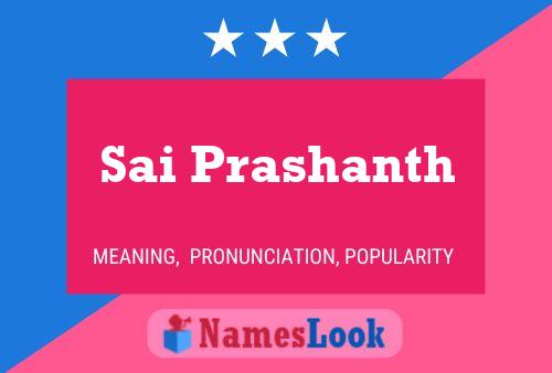 Постер имени Sai Prashanth