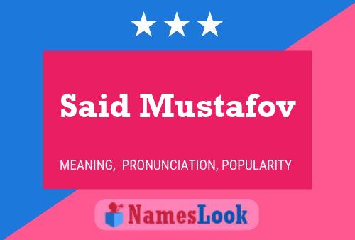 Постер имени Said Mustafov