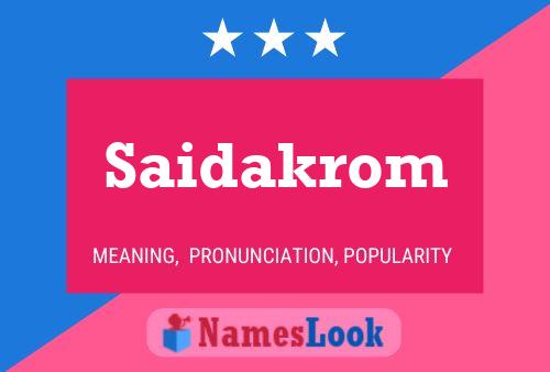 Постер имени Saidakrom