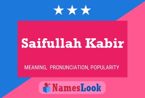 Постер имени Saifullah Kabir