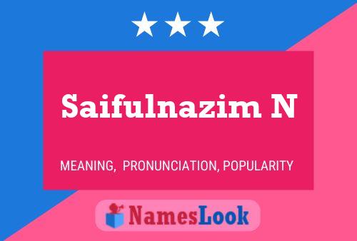 Постер имени Saifulnazim N