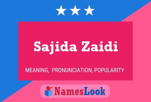 Постер имени Sajida Zaidi