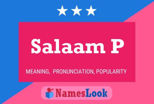 Постер имени Salaam P