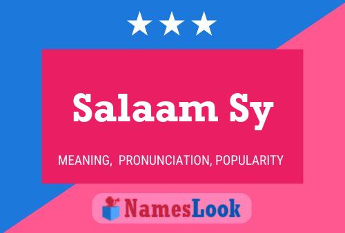 Постер имени Salaam Sy