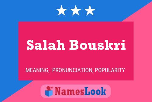 Постер имени Salah Bouskri