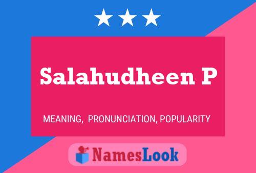 Постер имени Salahudheen P