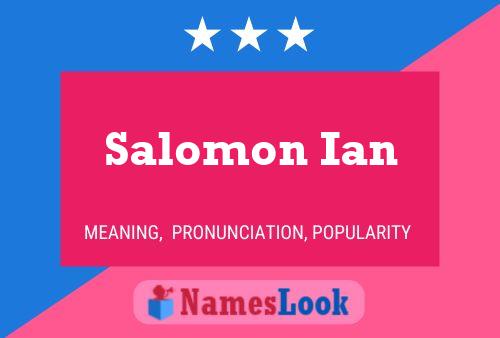 Постер имени Salomon Ian