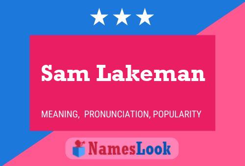 Постер имени Sam Lakeman