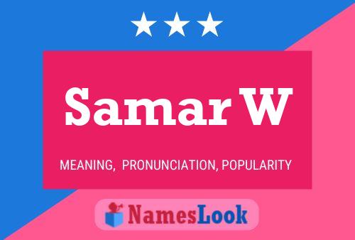 Постер имени Samar W