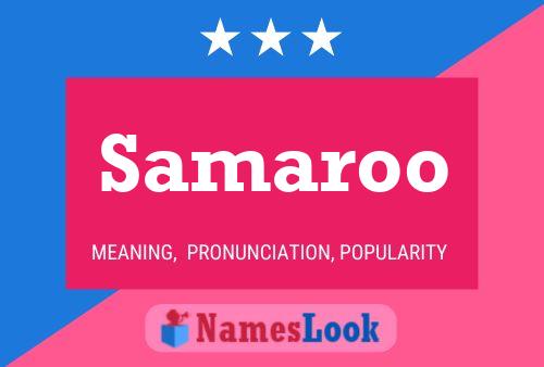 Постер имени Samaroo