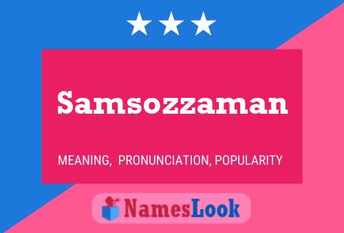 Постер имени Samsozzaman