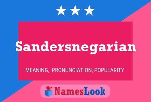 Постер имени Sandersnegarian