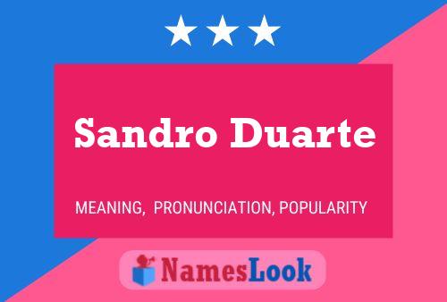 Постер имени Sandro Duarte