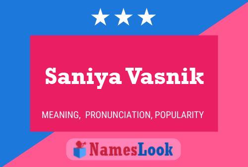 Постер имени Saniya Vasnik