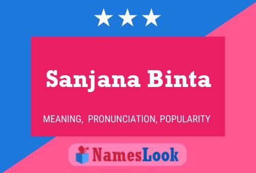 Постер имени Sanjana Binta