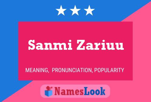 Постер имени Sanmi Zariuu