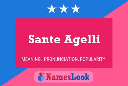 Постер имени Sante Agelli