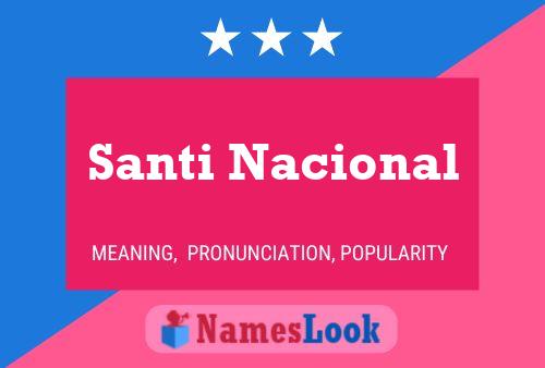 Постер имени Santi Nacional