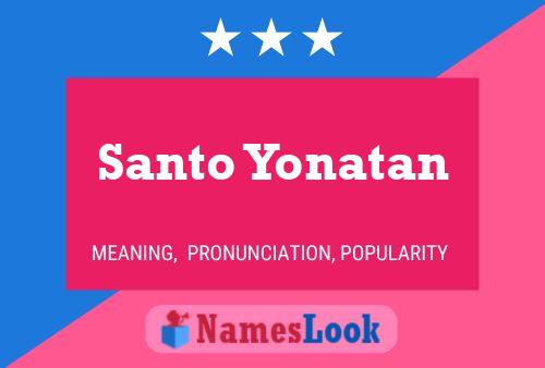 Постер имени Santo Yonatan