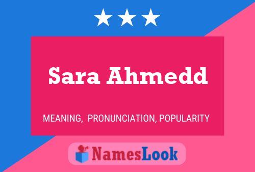 Постер имени Sara Ahmedd