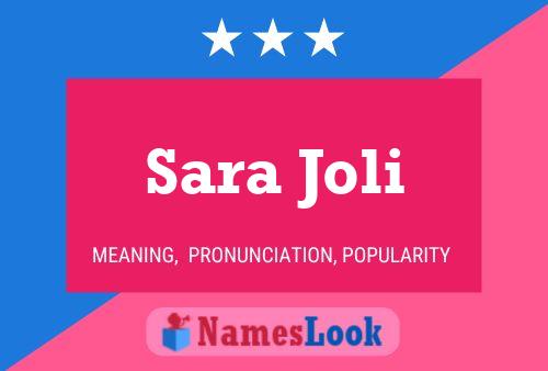 Постер имени Sara Joli