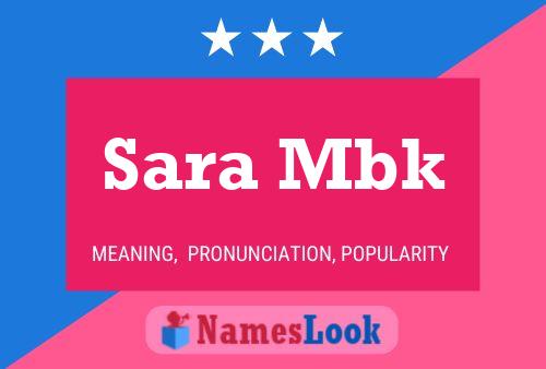 Постер имени Sara Mbk