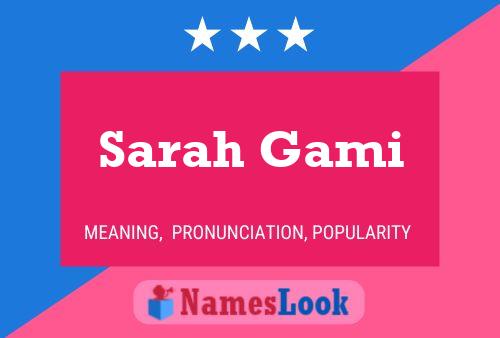 Постер имени Sarah Gami