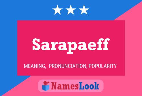 Постер имени Sarapaeff