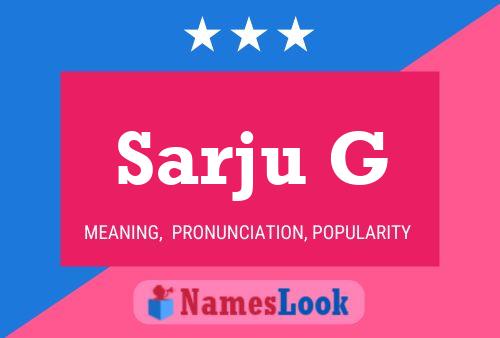 Постер имени Sarju G