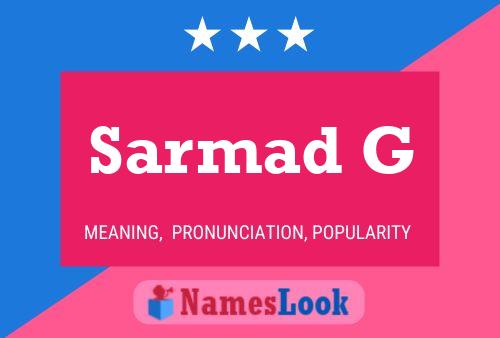 Постер имени Sarmad G