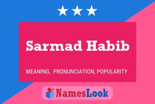 Постер имени Sarmad Habib