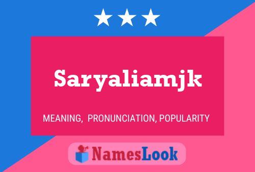 Постер имени Saryaliamjk