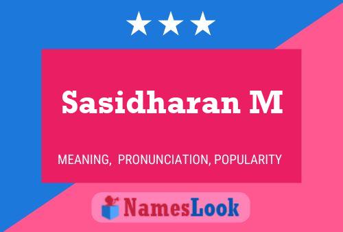 Постер имени Sasidharan M