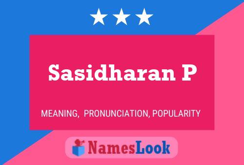 Постер имени Sasidharan P