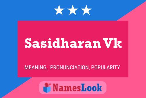 Постер имени Sasidharan Vk