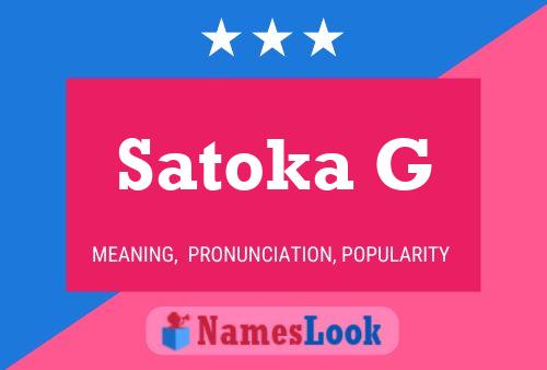 Постер имени Satoka G