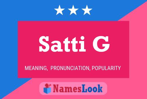 Постер имени Satti G