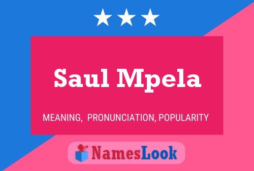 Постер имени Saul Mpela