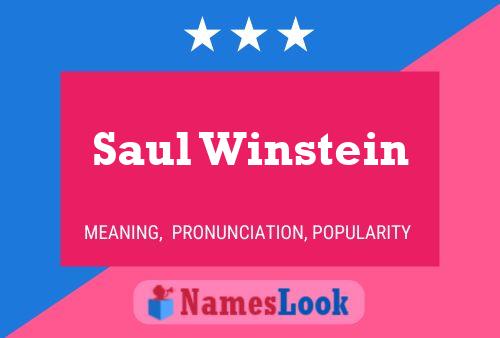 Постер имени Saul Winstein