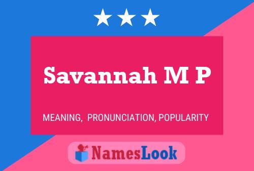 Постер имени Savannah M P