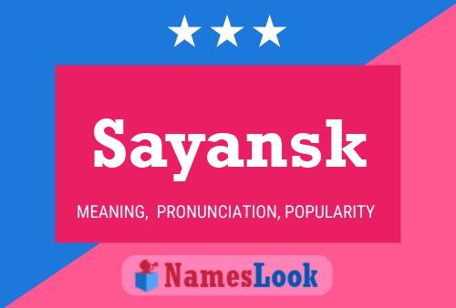 Постер имени Sayansk