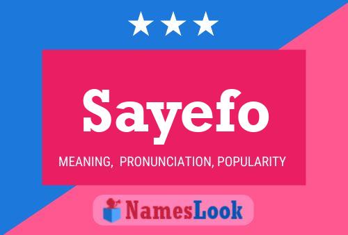 Постер имени Sayefo