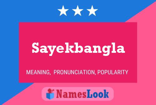 Постер имени Sayekbangla