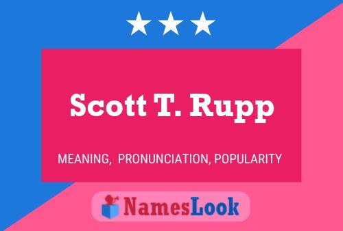 Постер имени Scott T. Rupp